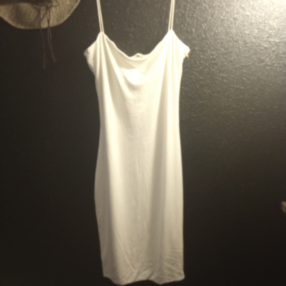 White double lined sexy dress